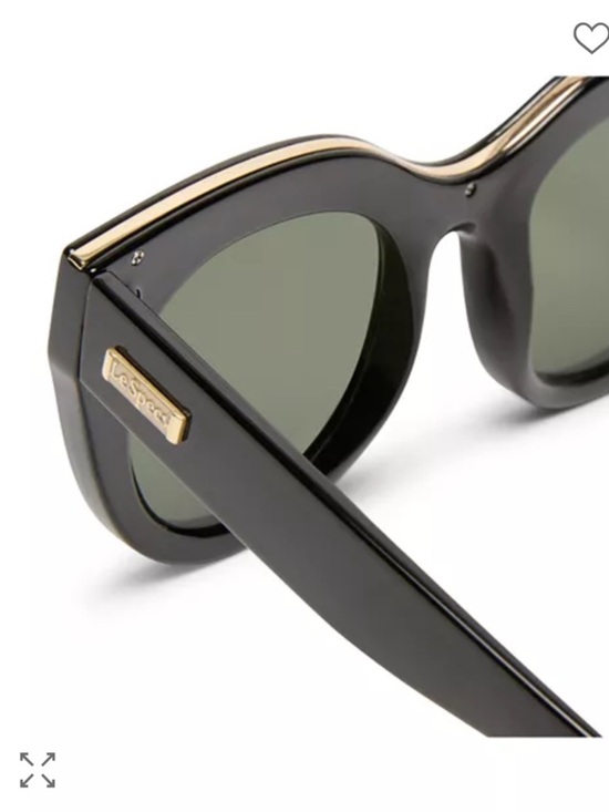 Le Specs Air Heart Cat Eye Sunglasses 51mm Black oversized Revolve main image 10